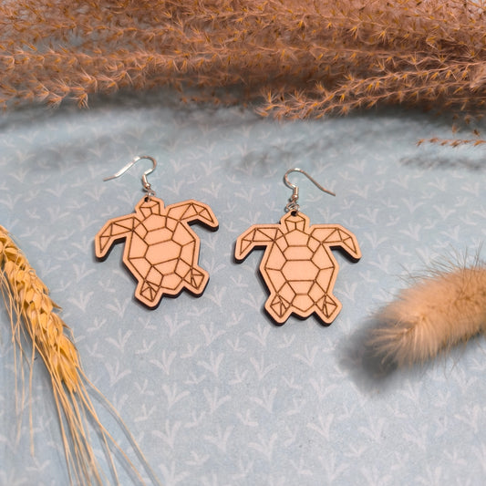 Boucles d'oreilles - Tortue géométrique
