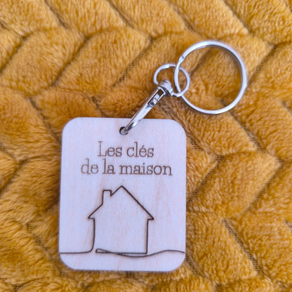 Porte clé "Maison", "Garage & "Cave"