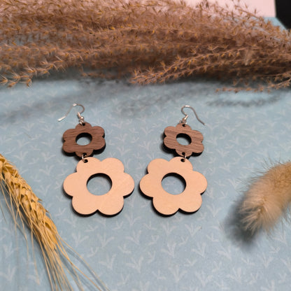 Boucles d'oreilles - Duo floral